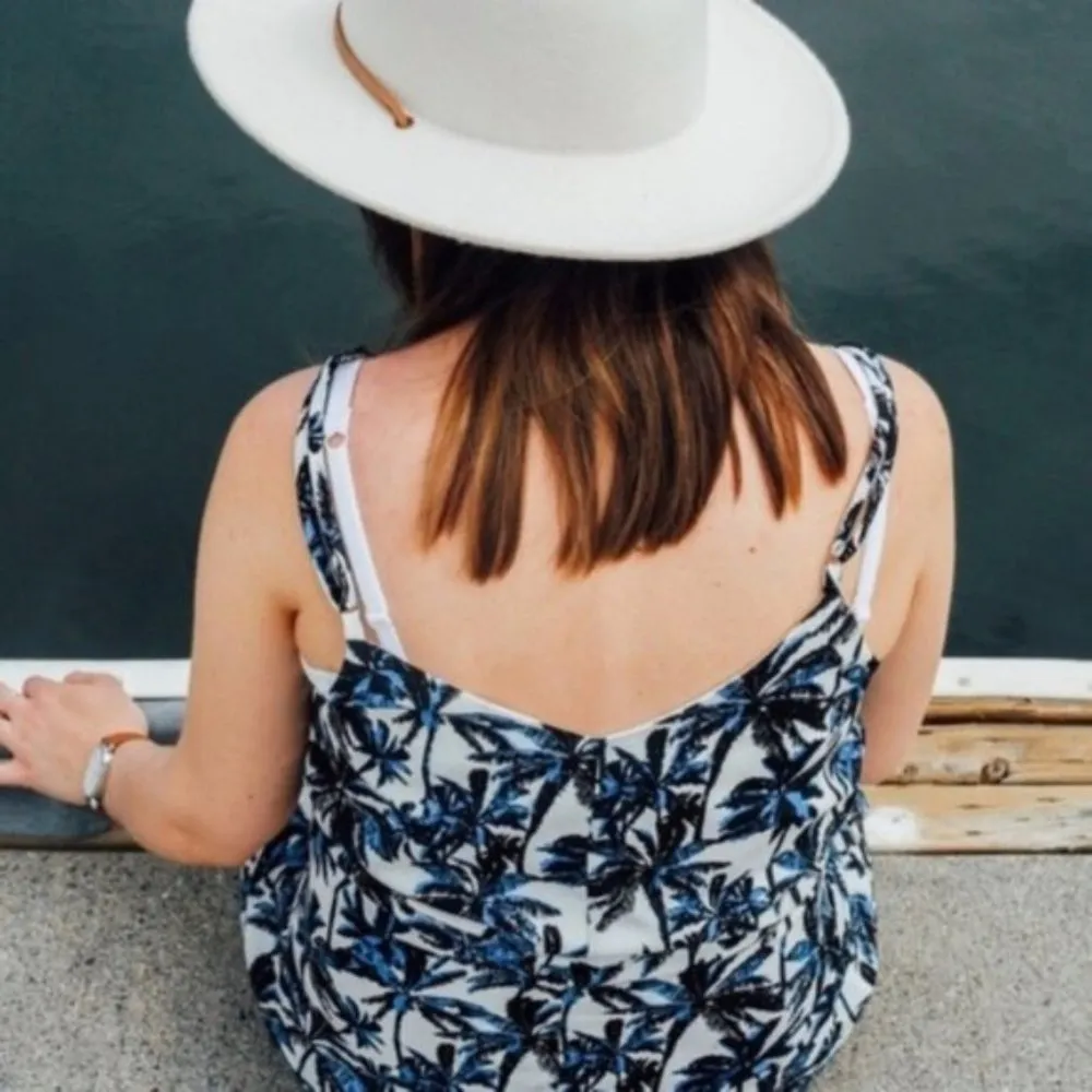 Dainty Hooligan Dress M NWT Maxi Blue Palm Tree Vacation Tropical Trip Island - Image 7