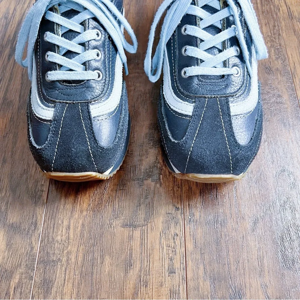 vintage • Y2K Aldo chunky platform sneakers blue leather sporty retro two tone - Image 3