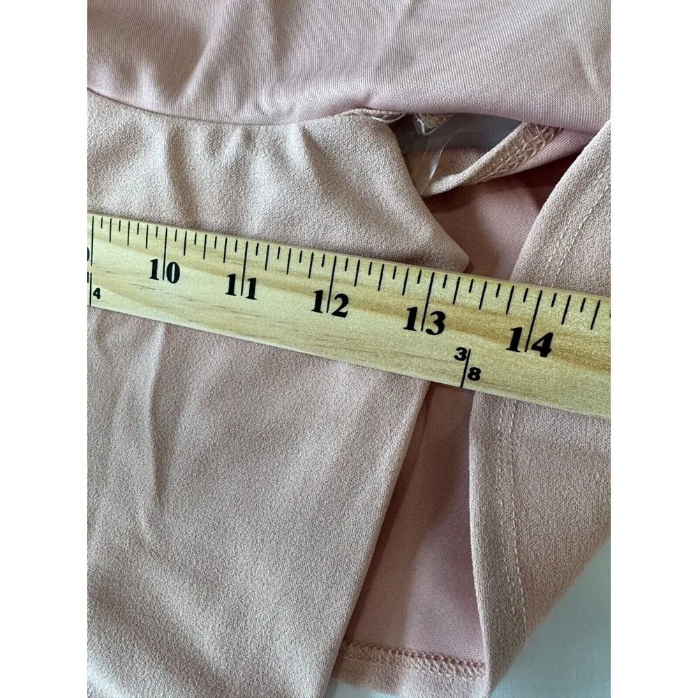 Nookie Hermosa Cold Shoulder Midi Dress Blush Pink Girly Bodycon Small - Image 6