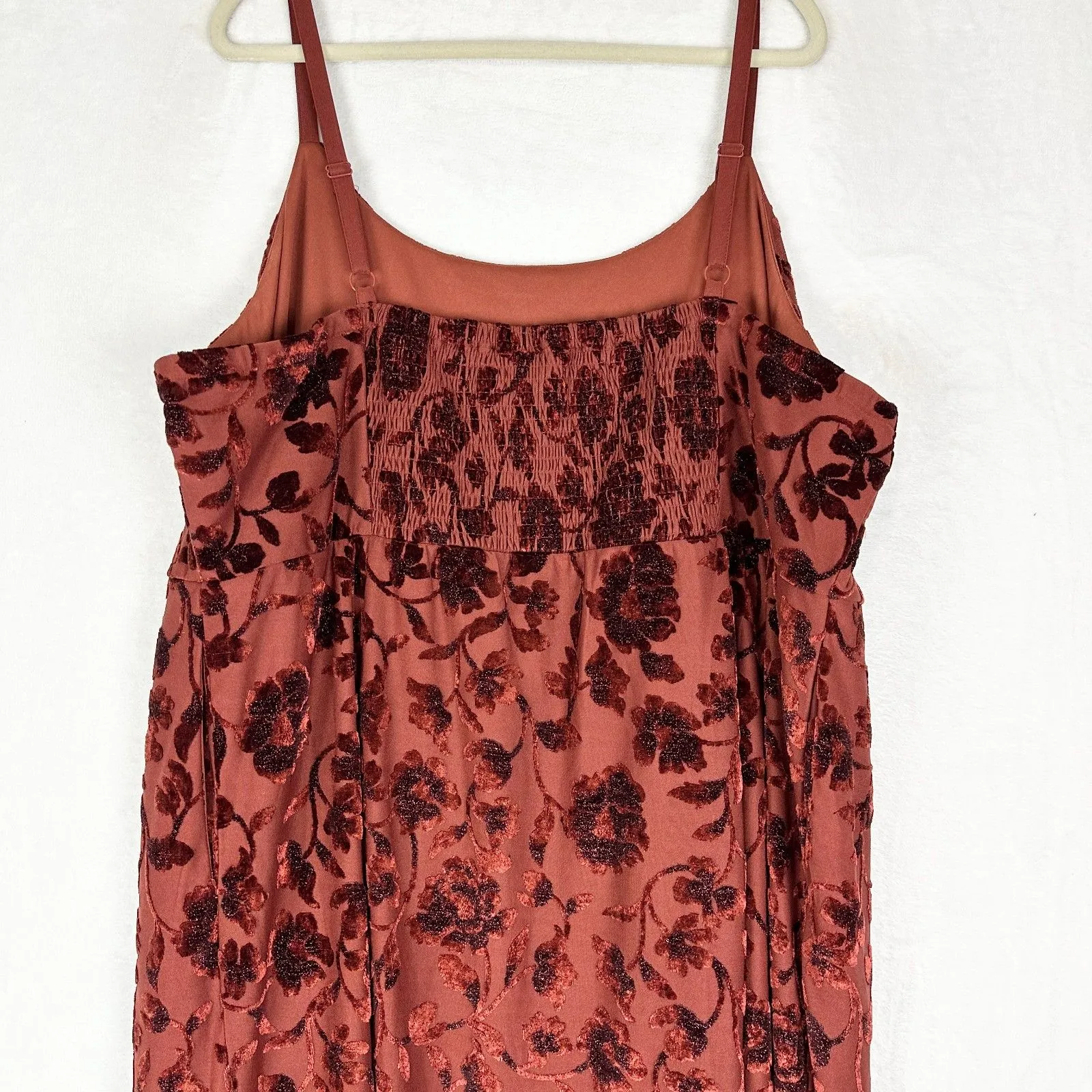 Torrid Maxi Burnout High Slit Maxi Dress Size 3X Paisley Velvet Whimsigoth - Image 6