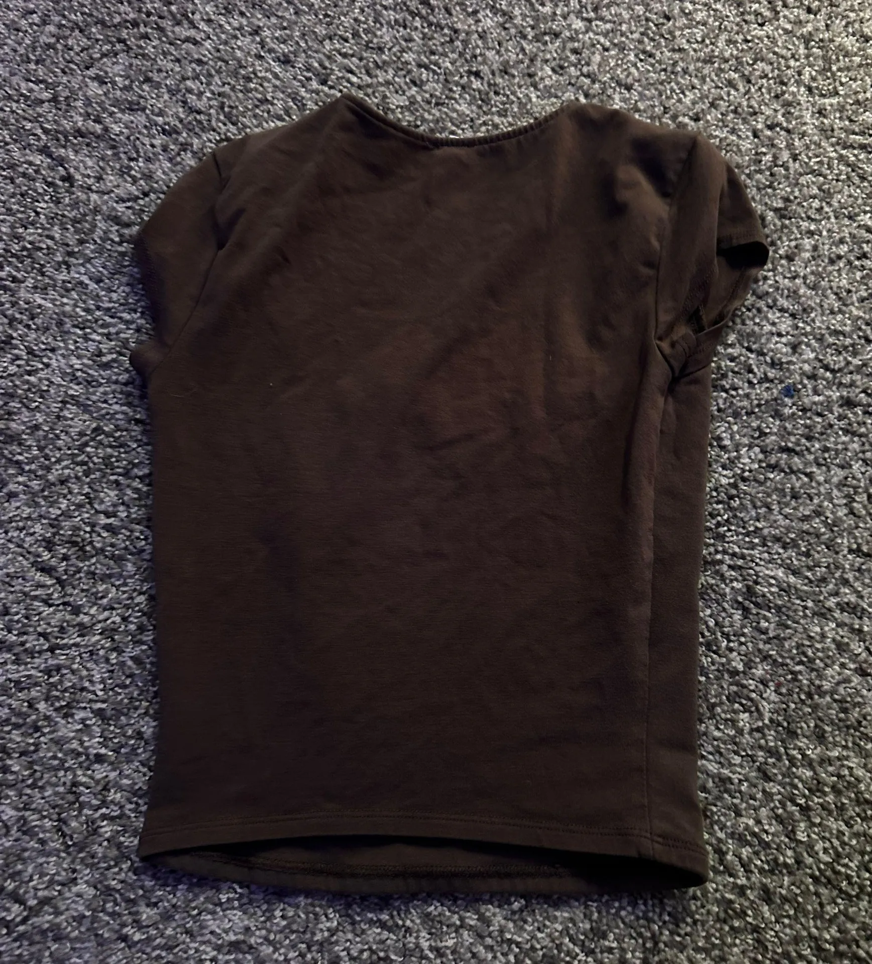 Brown Tight Crop Top From - Image 2