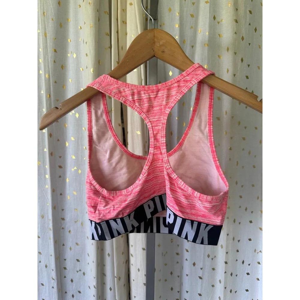 Victoria's Secret PINK The Player Signature Logo Digital Racerback Sports Bra M - Image 3