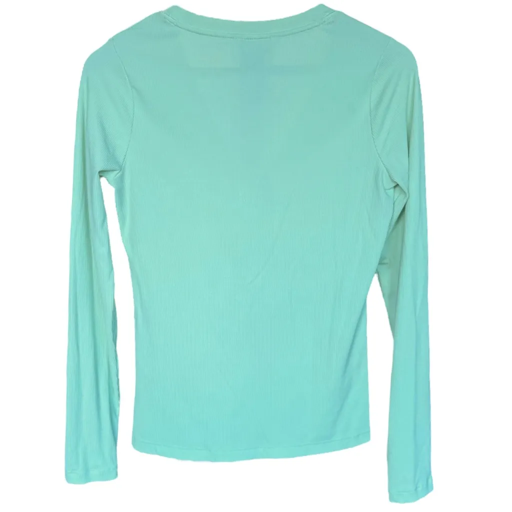 Athleta Uptempo‎ Ribbed Henley V Neck Top Sz S - Image 3