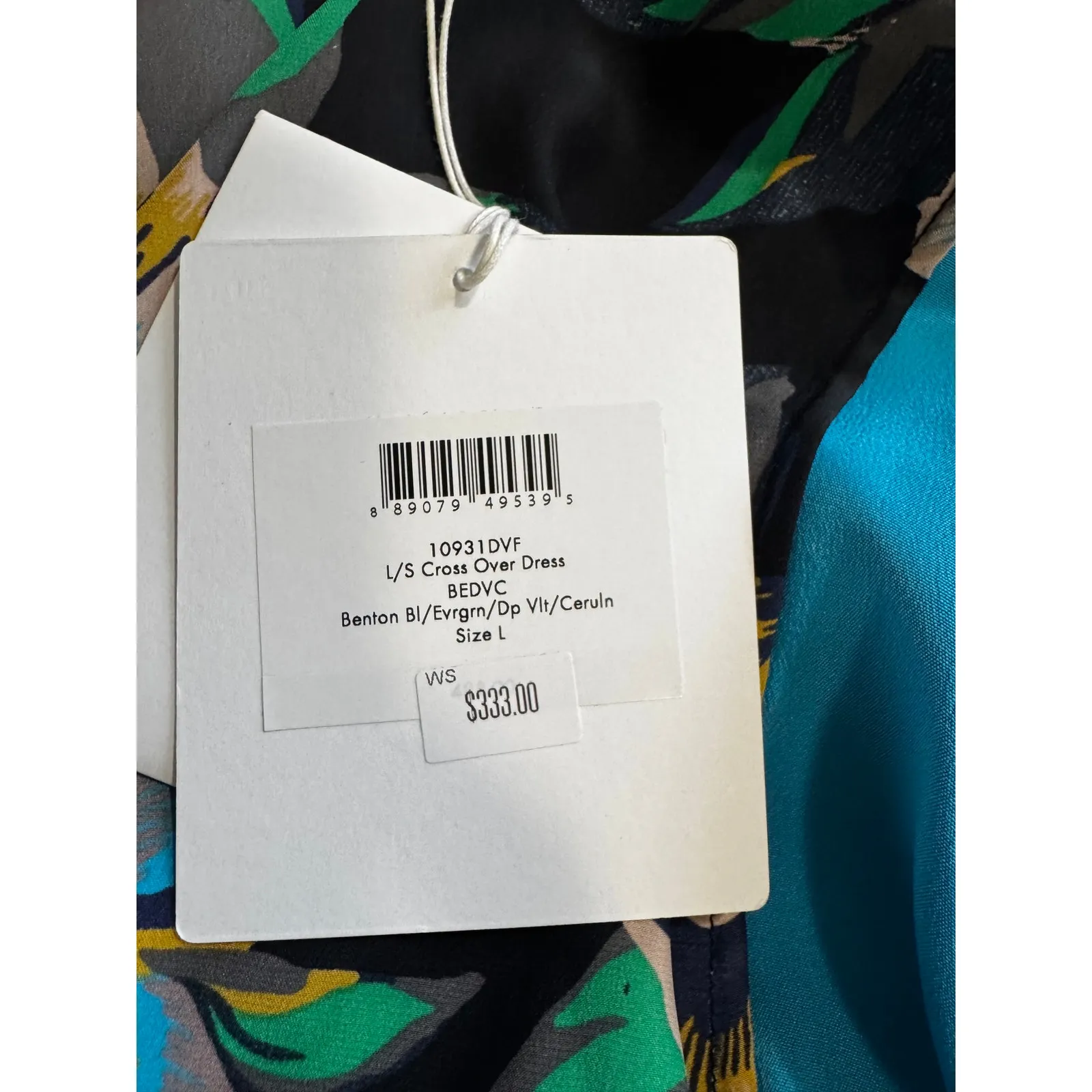 DVF Diane von Furstenberg Silk Crossover Statement Dress NWT (L) - Image 5