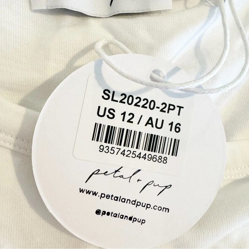 NWT Petal & Pup Omri Crop Top Shoulder Pads in White Size 12 - Image 10