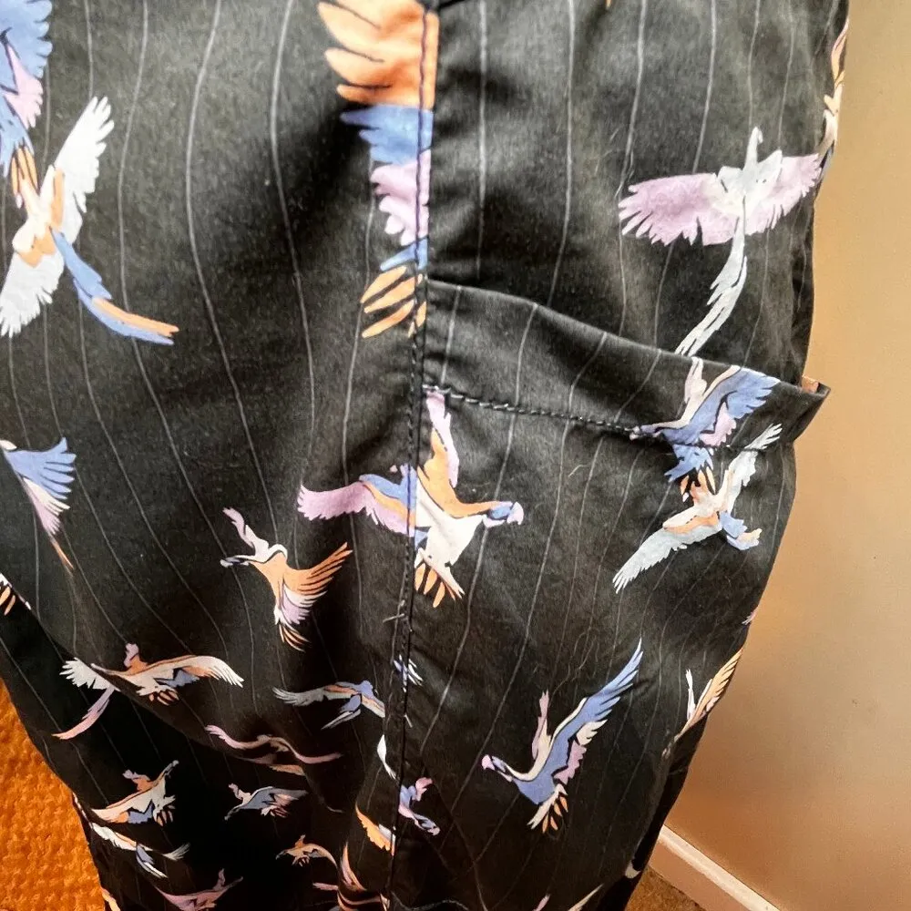 Free People Midi Dress Parrot Size 6 Sunshine of Your Love Printed A-Line Dress - Image 8