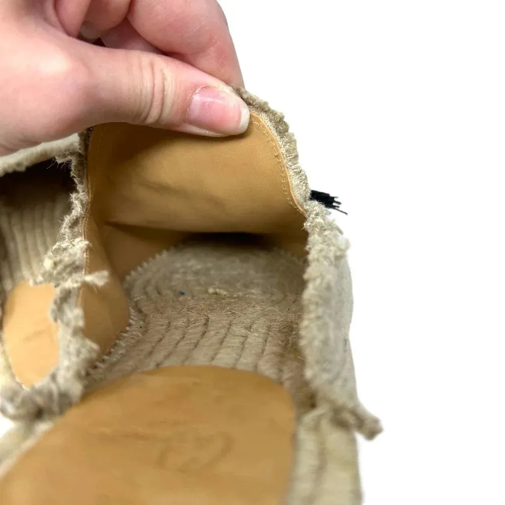 CASTAÑER Canvas Tassel Accents Mule‎ Slide Espadrille Flats Size 39 US 8 - Image 7