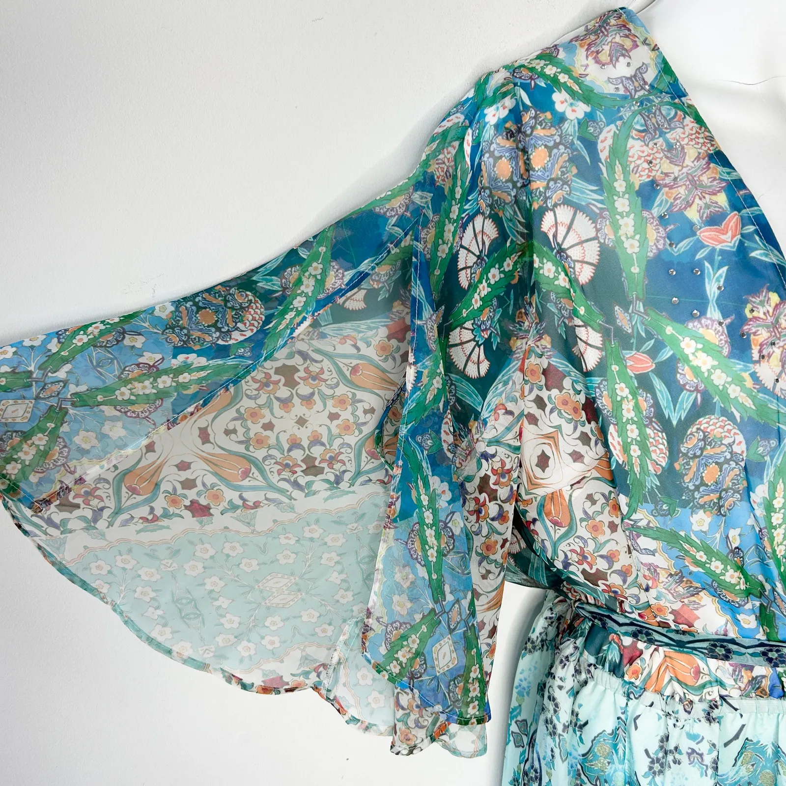 CITY CHIC Maxi Dress Womens 18 Rhinestone Boho Floral Party Wedding Date Church - Image 5