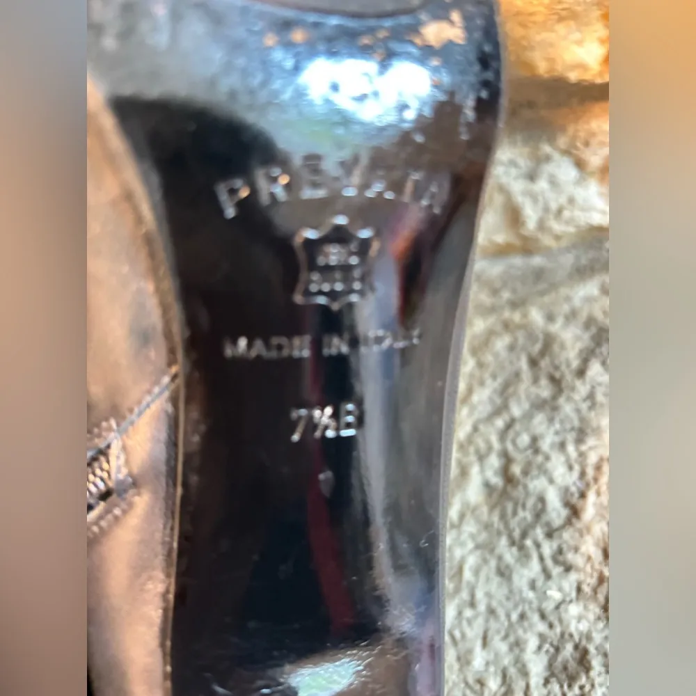 PREVATA Black Soft Leather Short Ankle High Heel Side Zip Boots Booties 7.5 - Image 8