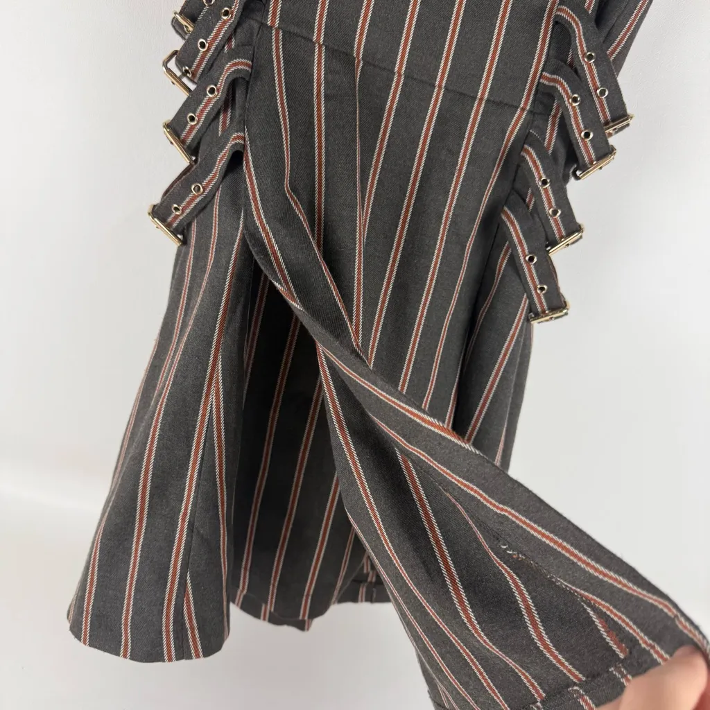 JOA Los Angeles Striped Buckle-Detail Mini Dress – Size Small - Image 3