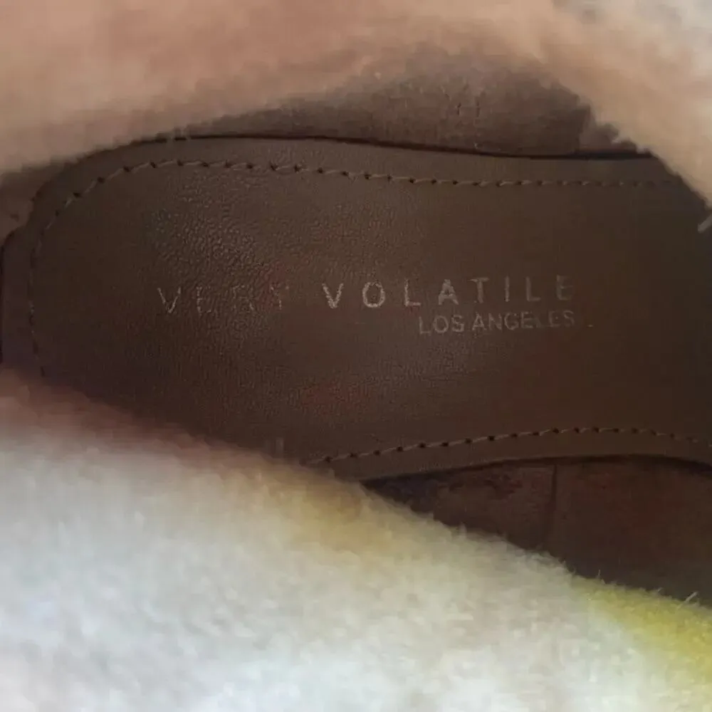 VERY VOLATILE Women’s Size 7 Aldworth Ankle Bootie Boots Suede Leather Sand - Image 3