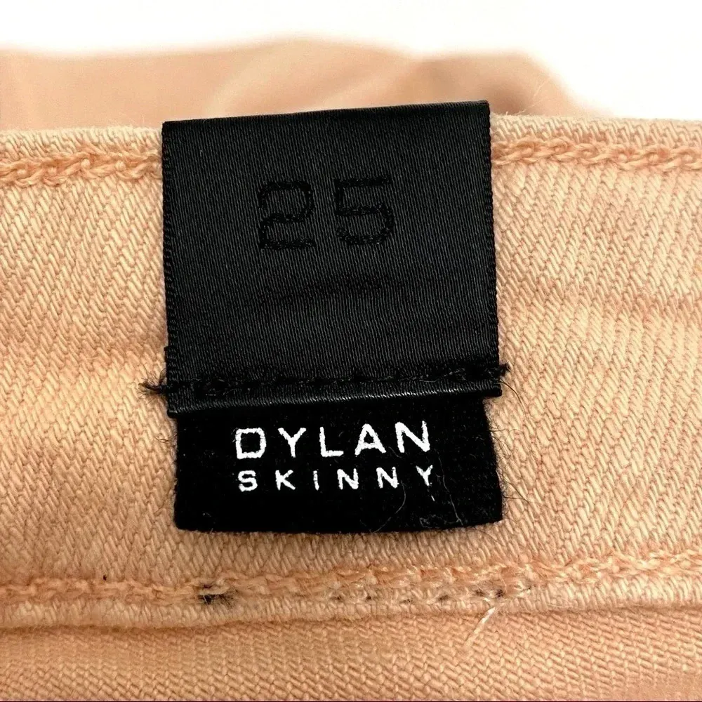 VINCE Dylan Ankle Skinny Jeans Coral Peach Coastal Stretch Casual Chic Size 25 - Image 8