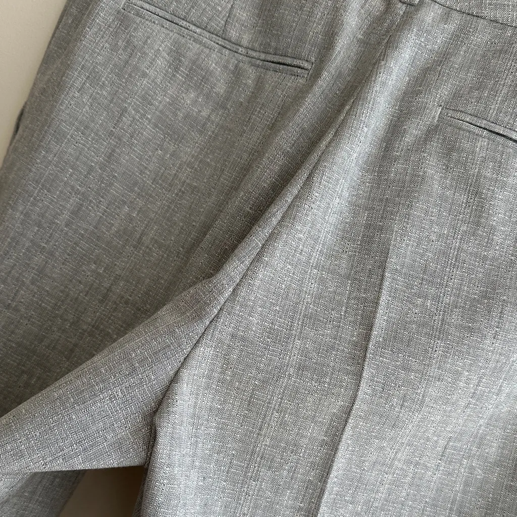 Reiss Women’s Grey Wool Blend Tapered Trousers, Gray Cropped Pants, Size 8 - Image 13