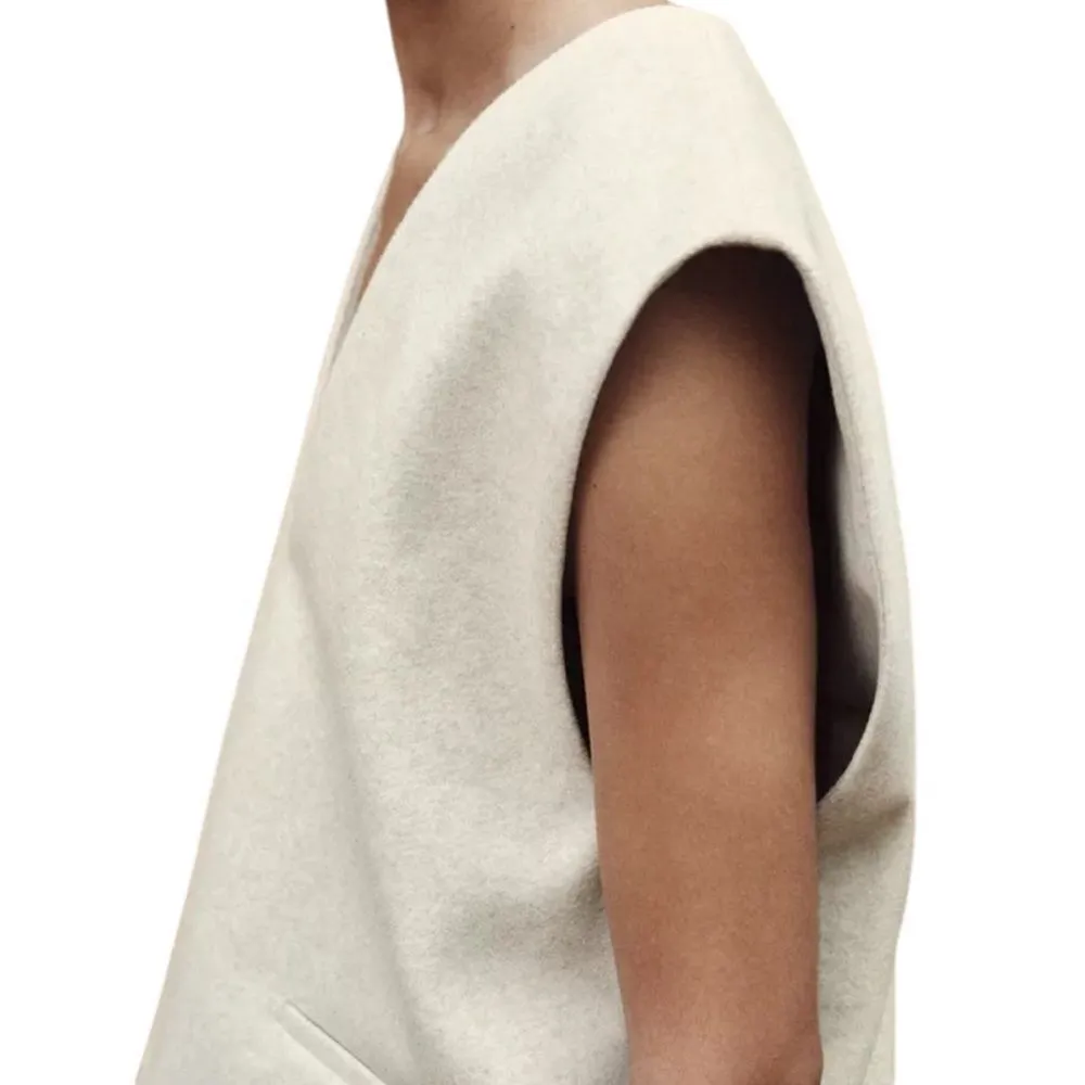 Zara rustic skirt and V-neck vest set in light sand nwot S - Image 4