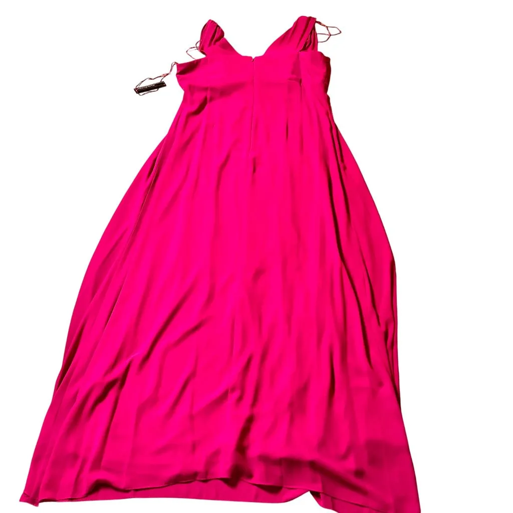 R&M Richards 14/16 Fuchsia Sleeveless Empire Waist Gown Rhinestone Accent - Image 15