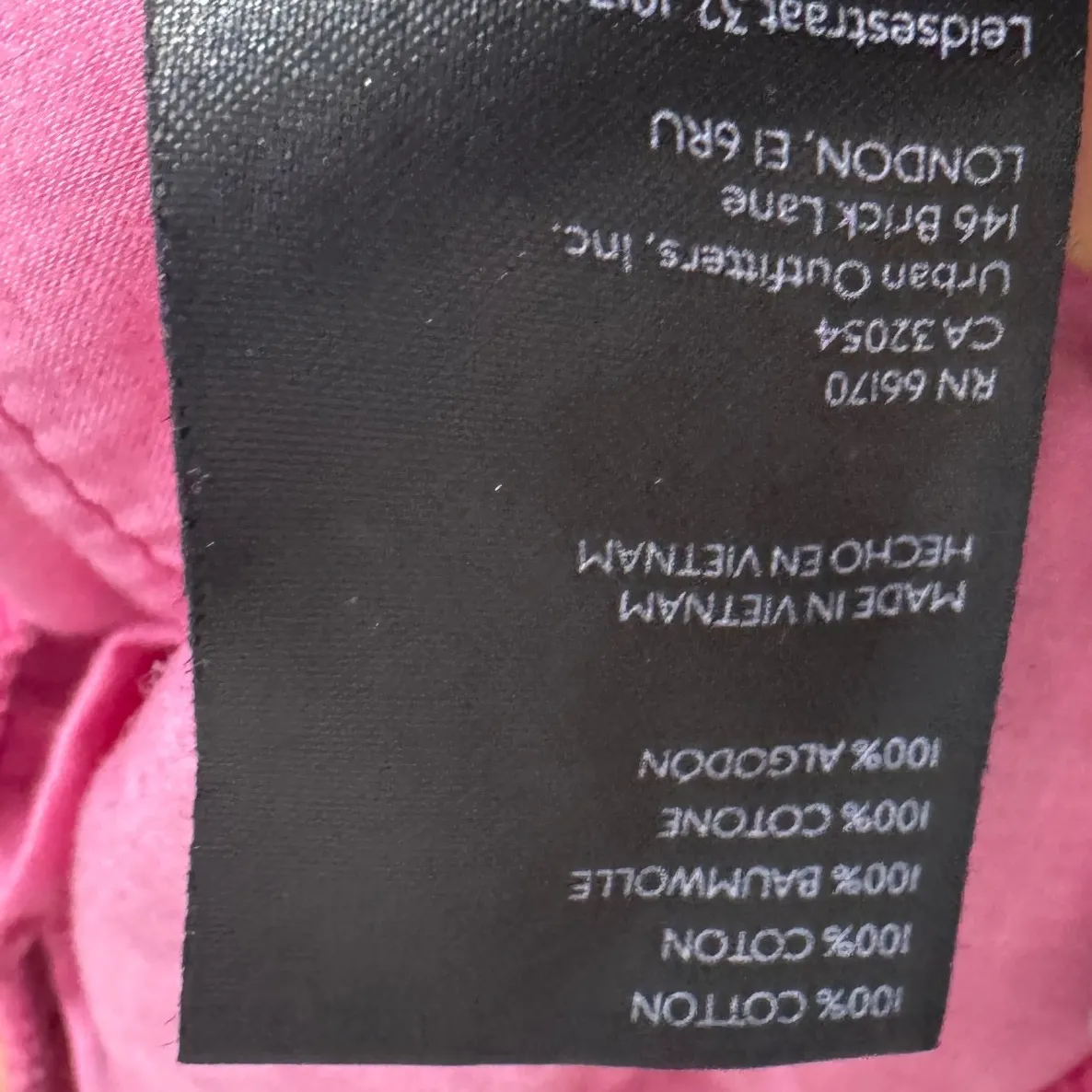 BDG Urban Outfitters High Wide Leg Corduroy Pants Pink Cropped Raw Hem Size 27 - Image 5