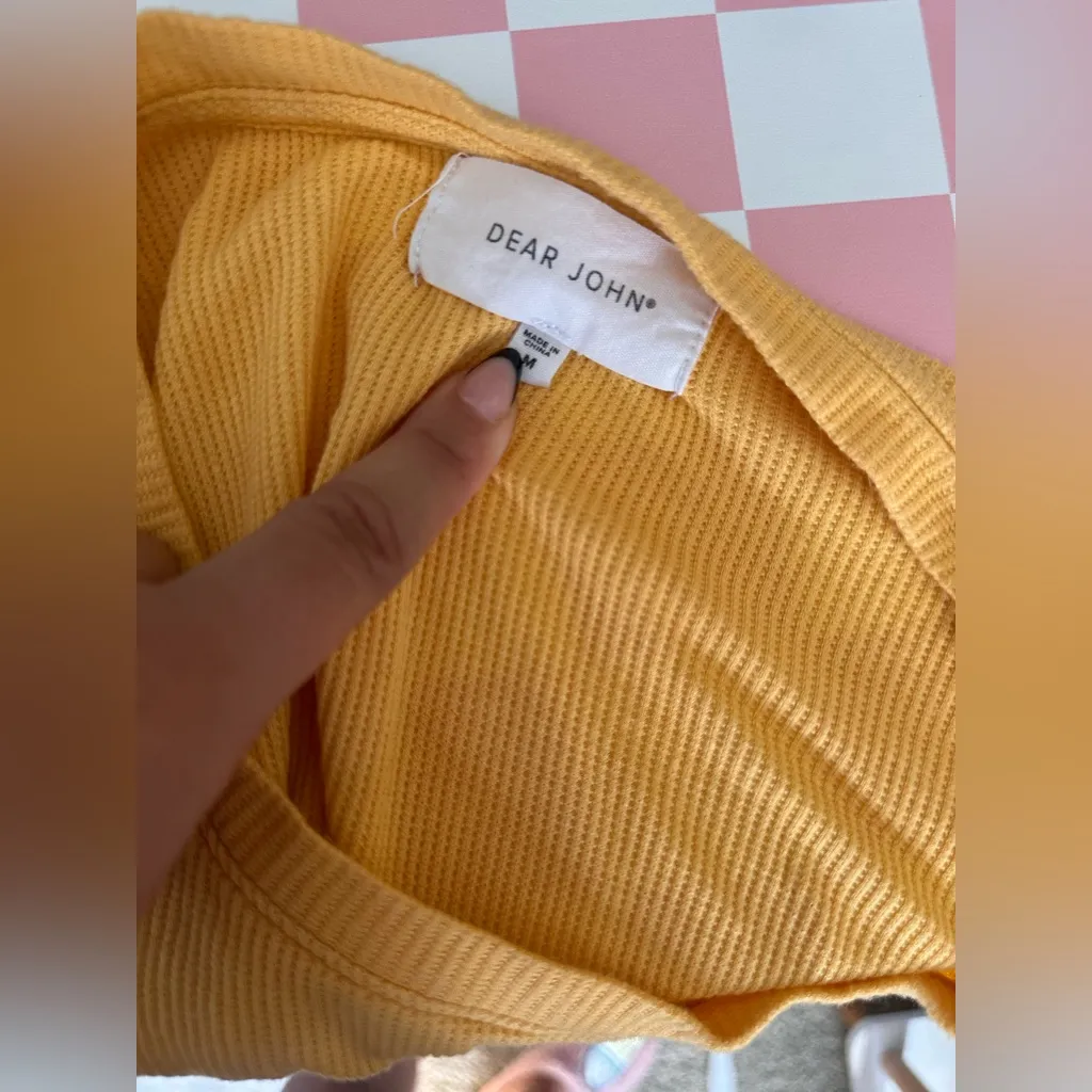 Women’s Dear John Gabby Tee Short Yellow Size Medium - Image 5