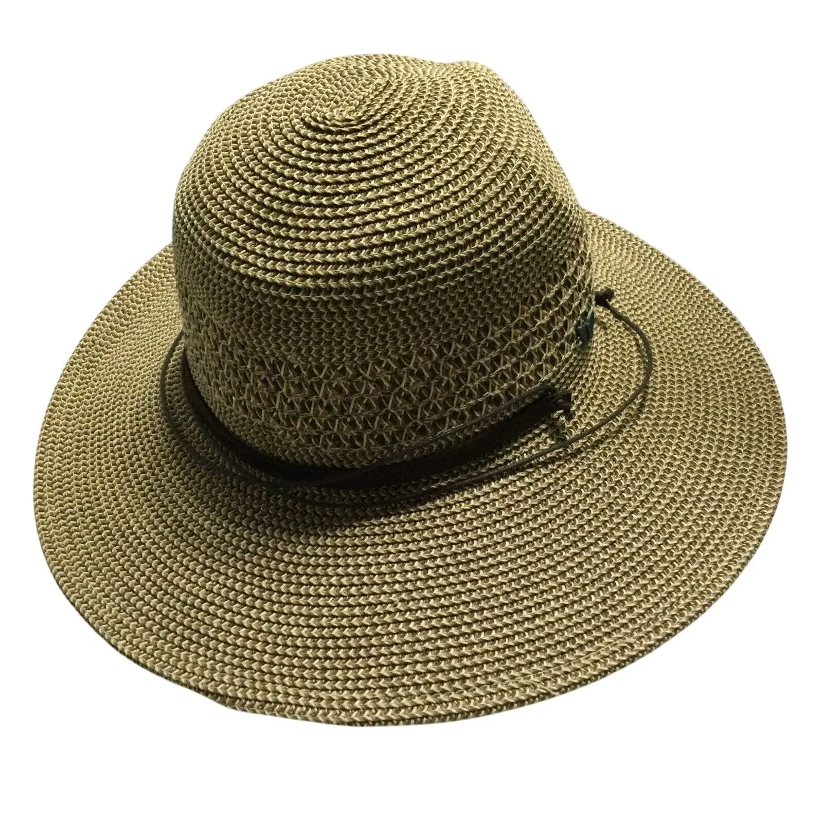 Unisex Brown‎ Wide Brim Straw Sun Hat Summer Beach Travel Packable Fedora OS Tan - Image 4