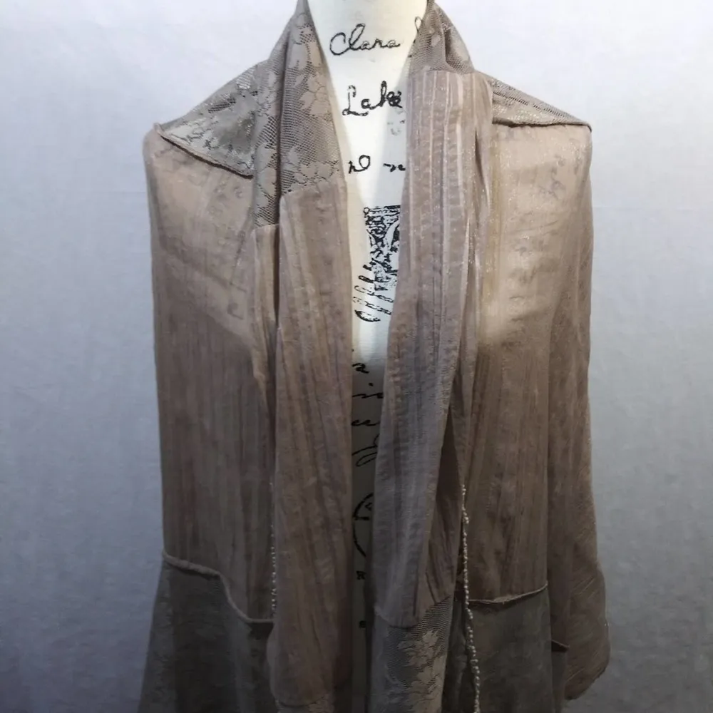 Flying Tomato Beige Lace Wrap Scarf Shawl OS - Image 4