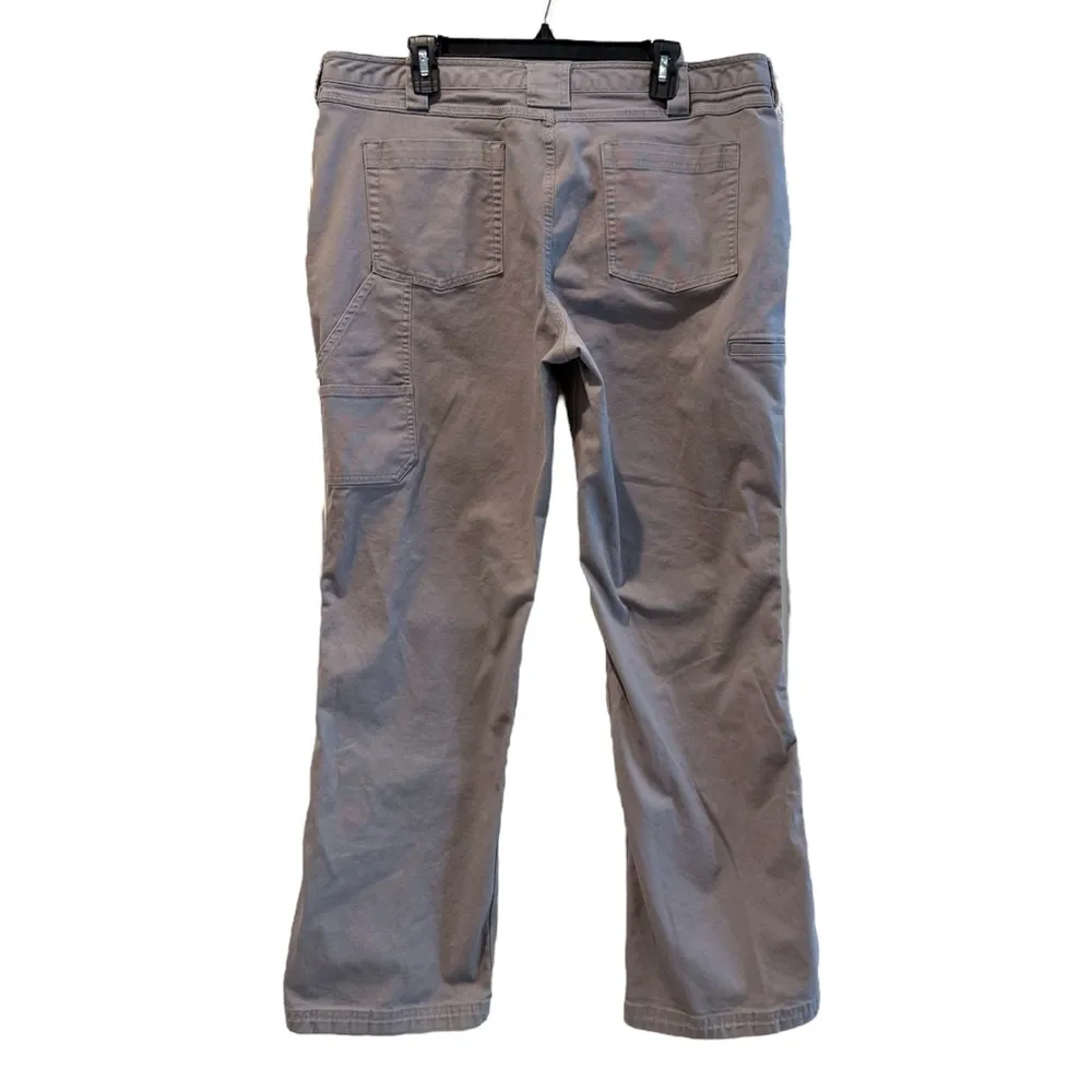 Duluth Trading Company Women’s Canvas Work Utility Pants Bootcut Grey Size 18 Gray - Image 4