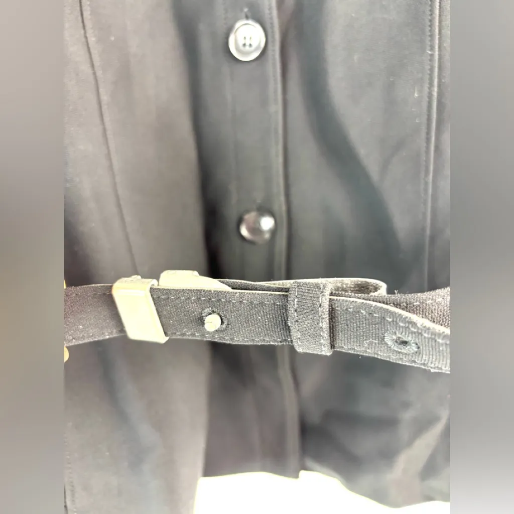 Ann Taylor 4 Workwear Belted Button Front Blazer in Black - Funeral - Image 7