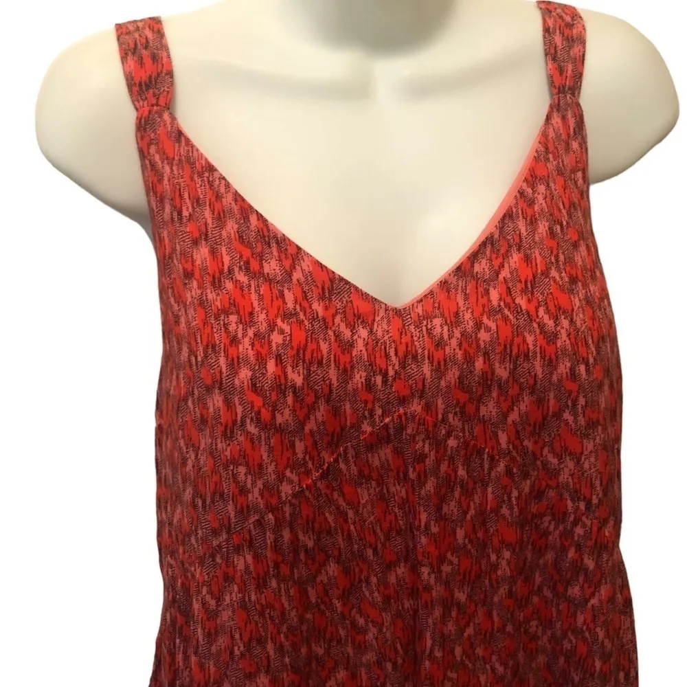 Joie Tiered Maxi Dress Sz M Tea Rose 100% Cotton Pair With Jean  Jacket For Fall - Image 3