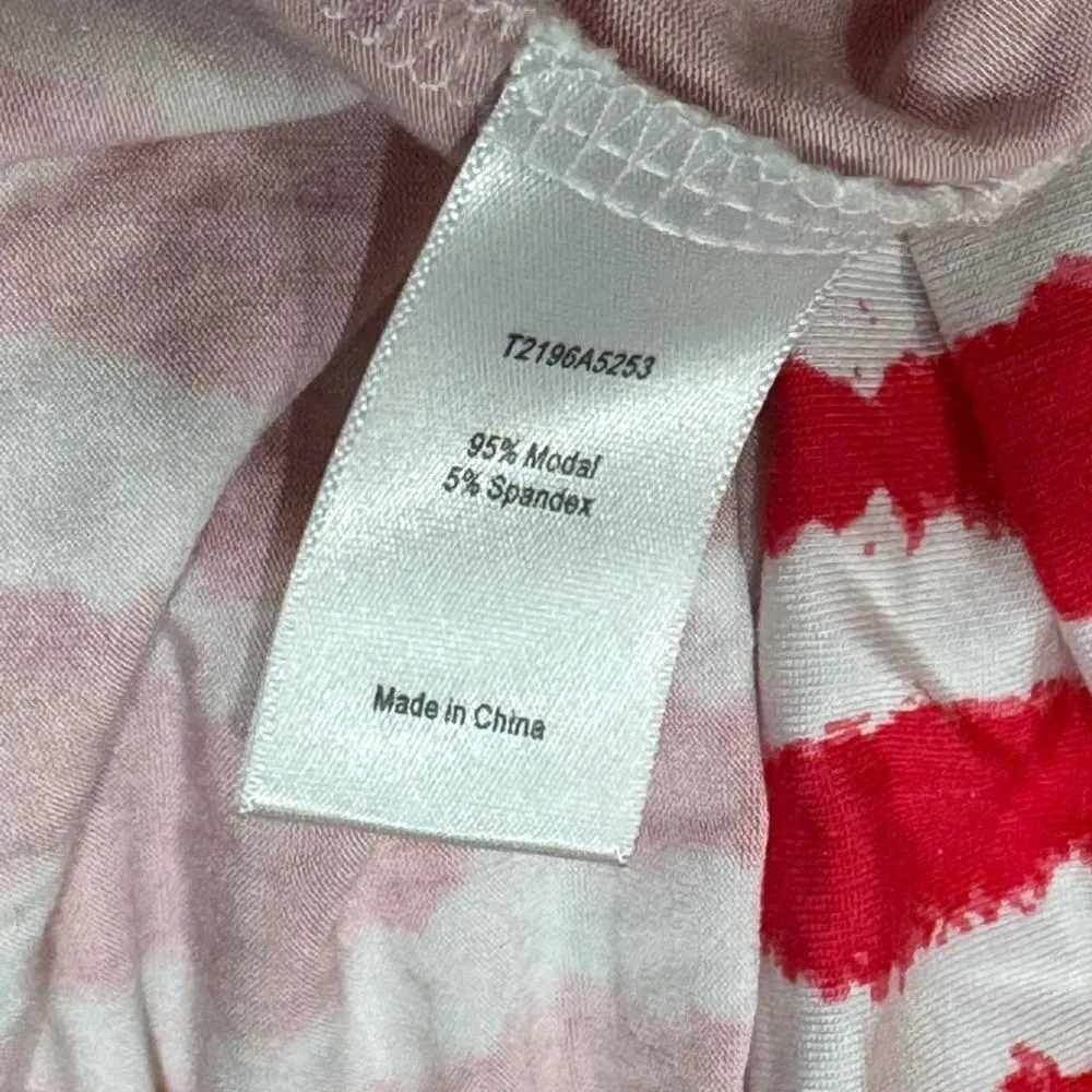 Tart Pink White Tie Dye Elastic Halter Maxi Dress Women’s Large - Image 3