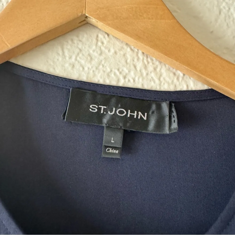 St John Silk Georgette Shell Double Ruffle Top - Image 4