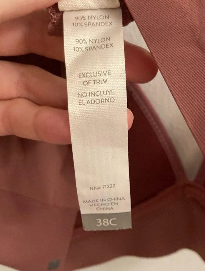 Lucky Brand Wire Free T-Shirt Bra in Mauve 38C - Image 3