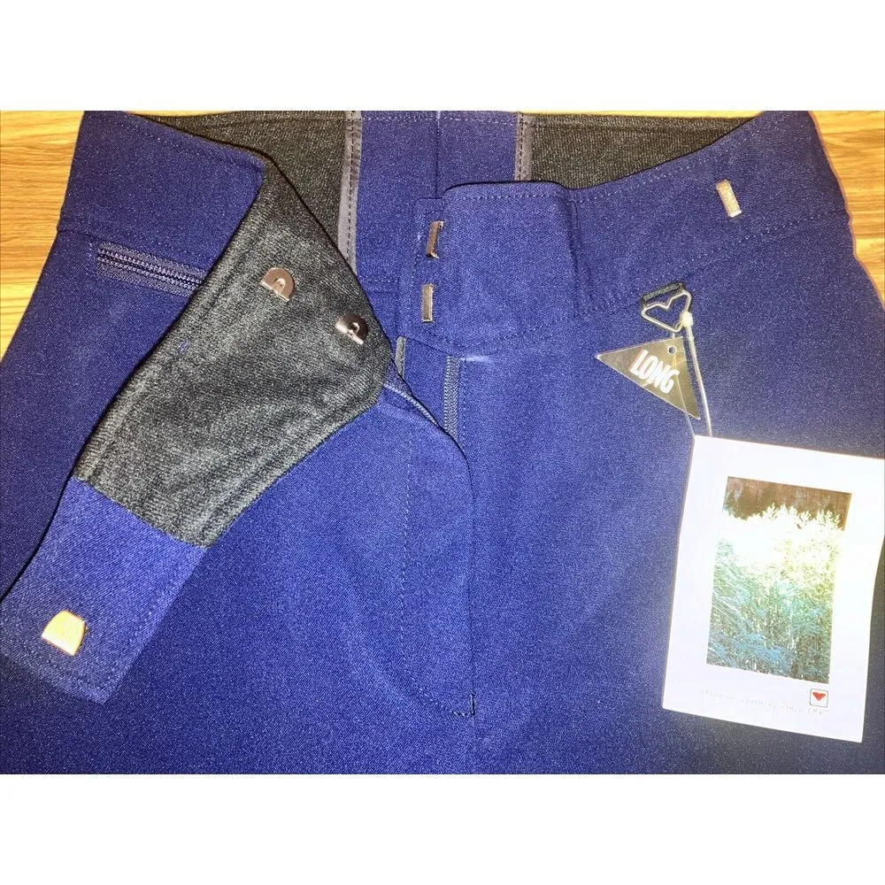 Vintage Obermeyer Ski Pants Womens Navy Blue Stirrup Snow Wool Blend Size 6 Long - Image 3