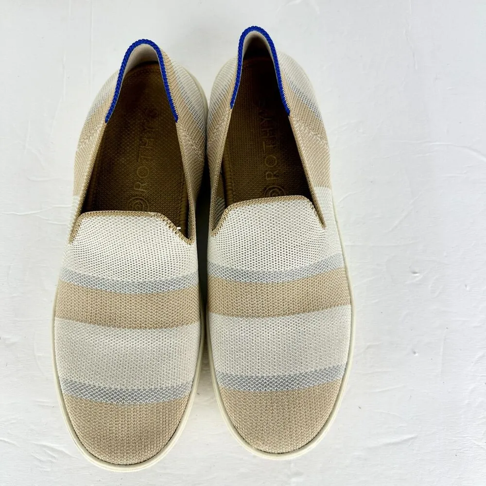 Rothy's The Sneaker Birch Stripe Size 8 Slip On Loafer Comfort Casual - Image 4