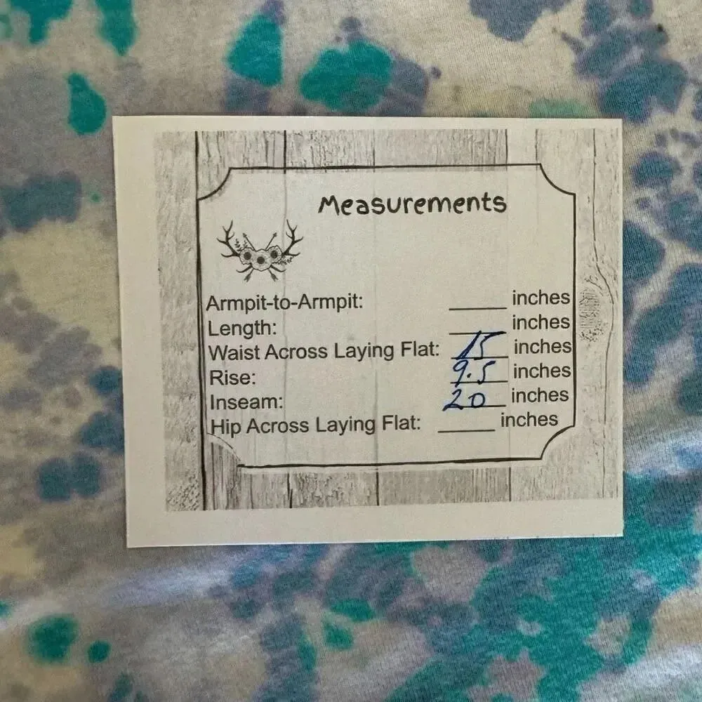 Victoria’s Secret Blue Turquoise  Tie Dye Pull On Elastic Waist Capri XS  #2179 - Image 6