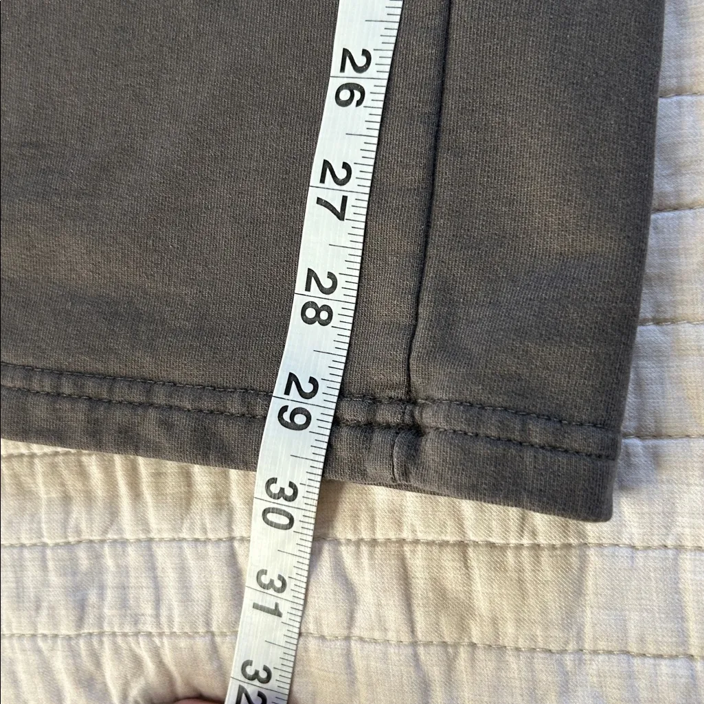 Angel kiss washed gray cotton boho comfy lounge pull on wide leg pant L - Image 7