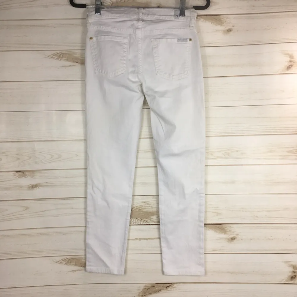 7 for all Mankind the Slim Cigarette Embellished White - Image 12