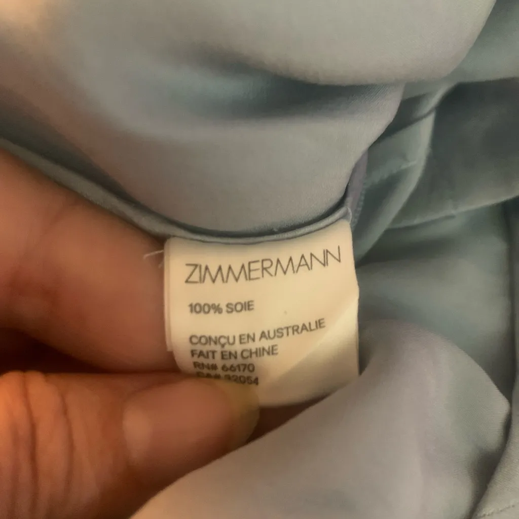 Zimmermann Silk Winsome Flutter Romper blue size 6 - Image 16