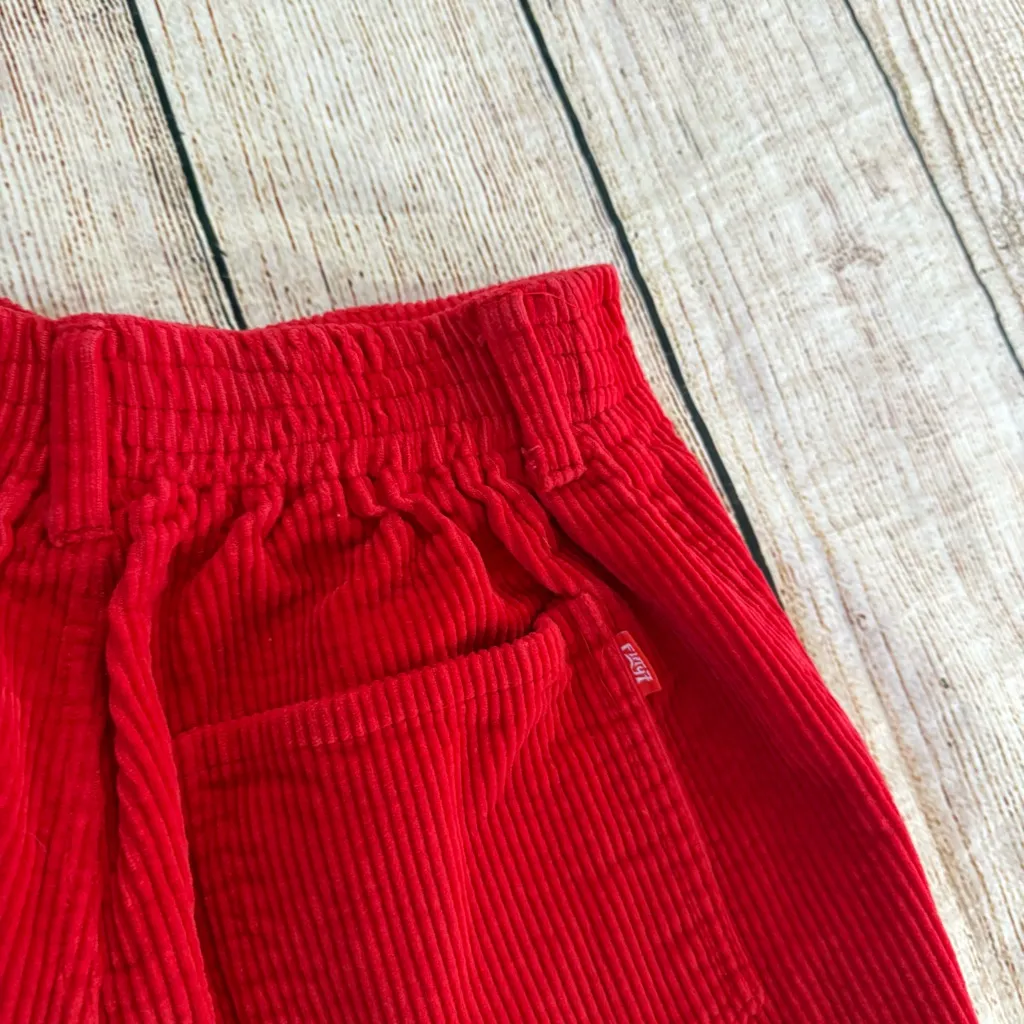 Fifty 7 by Jacks Surfboards Red High Waist Corduroy Beach Shorts Size Small - Image 13
