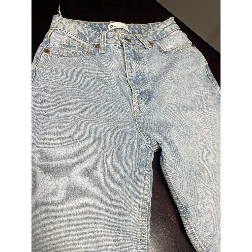 Vintage Light Wash High-Waisted Mom Jeans Retro 90s Style Denim‎ Pants T-10 - Image 2