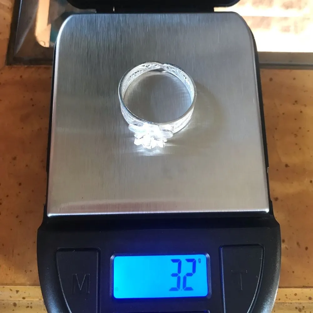 Artistic Sterling Silver Flower Ring Size 10 - Image 5