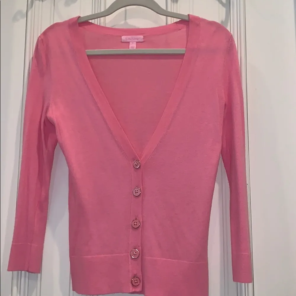 Lilly Pulitzer Kaitlin Cropped V Neck Cardigan - Image 2