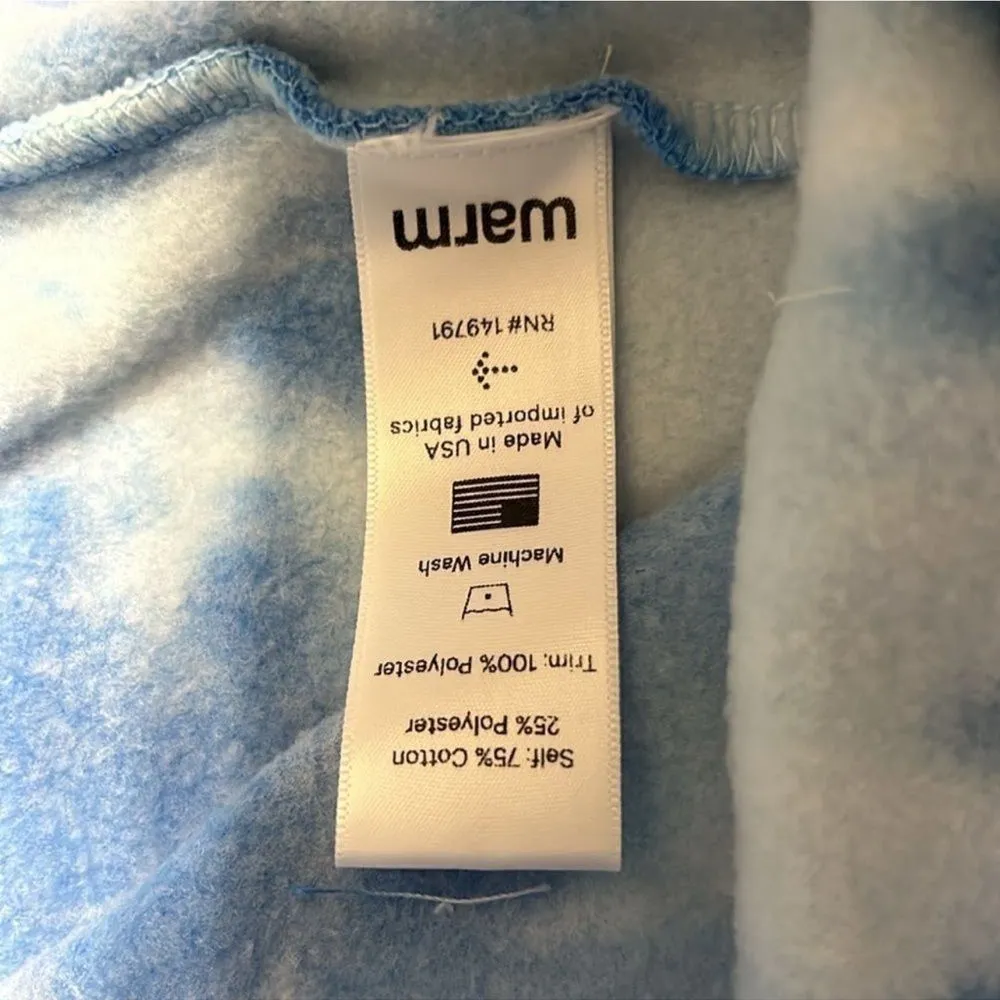 Warm Women’s Wave Tye & Dye Sweatpants Joggers (Size XS) Blue - Image 9