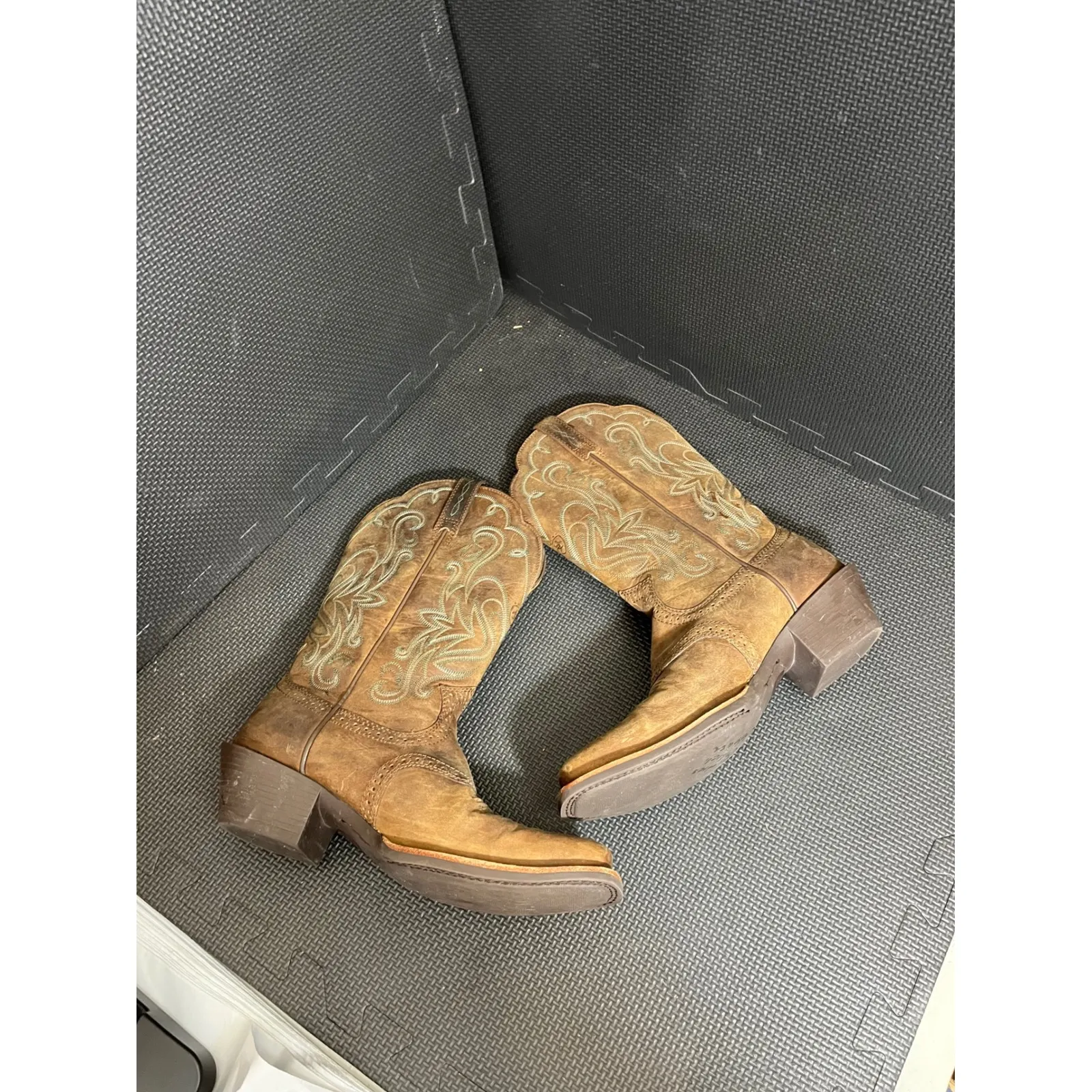 Ariat Womens Western Cowboy Boots Rodeo Brown Leather Shoes Size 7B - Image 4