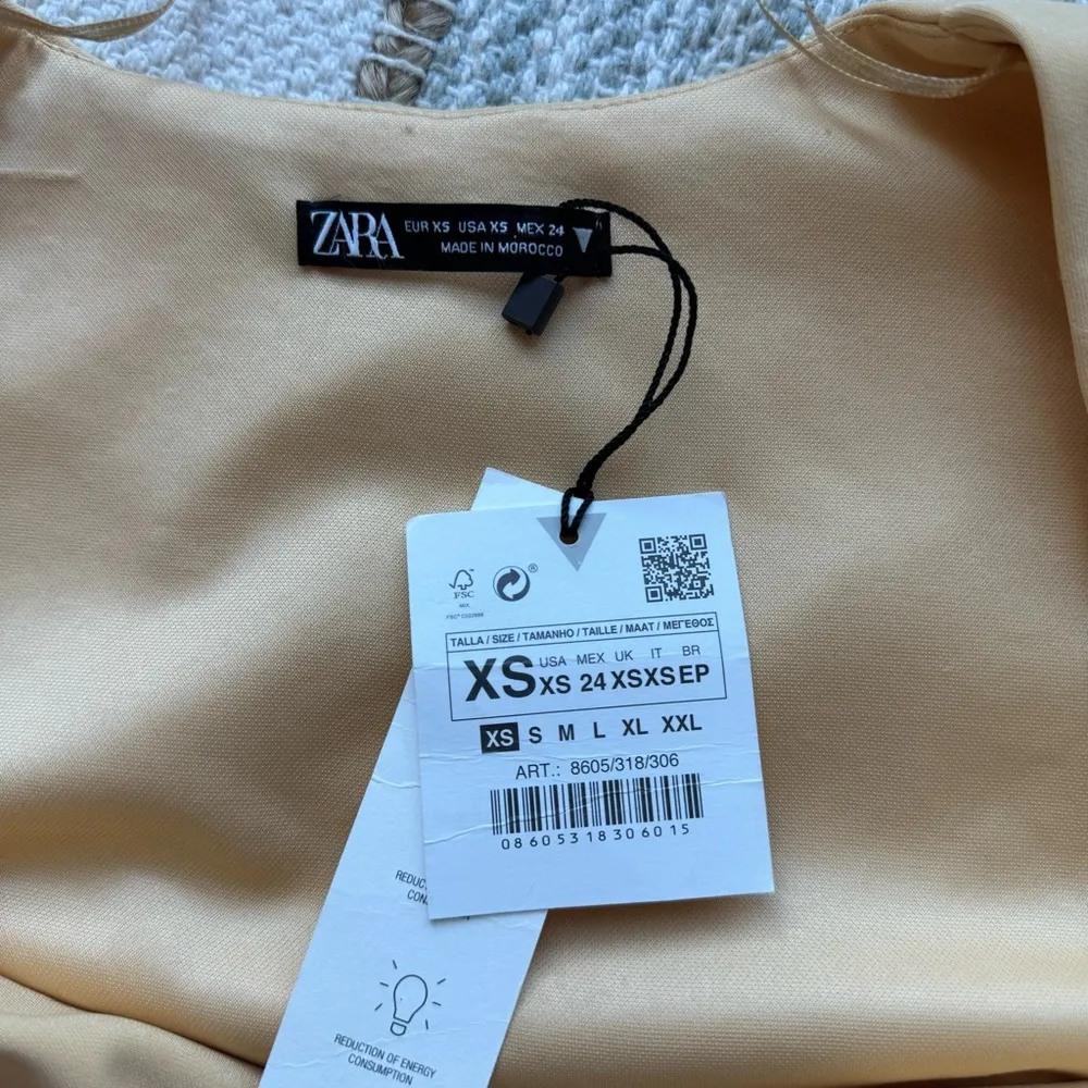 Zara Yellow Sweetheart Neckline Bodysuit Women’s Size XS - Image 4