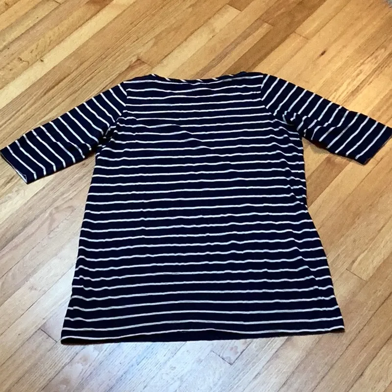 Boden Womens Breton Navy Striped Tunic Mini Pocket Dress Size 16 - Image 7