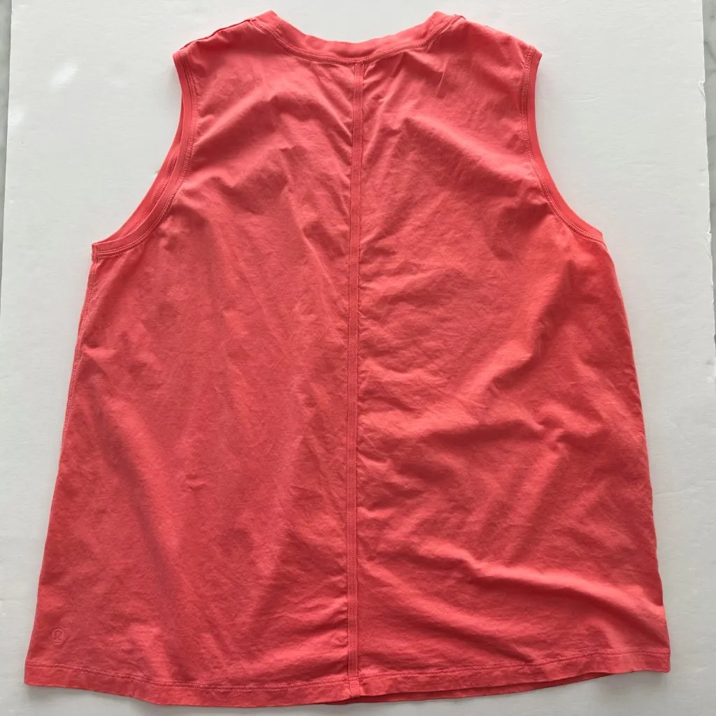 Lululemon All Yours Tank Top Raspberry Cream Size 14 Pima Cotton Muscle $48 - Image 2