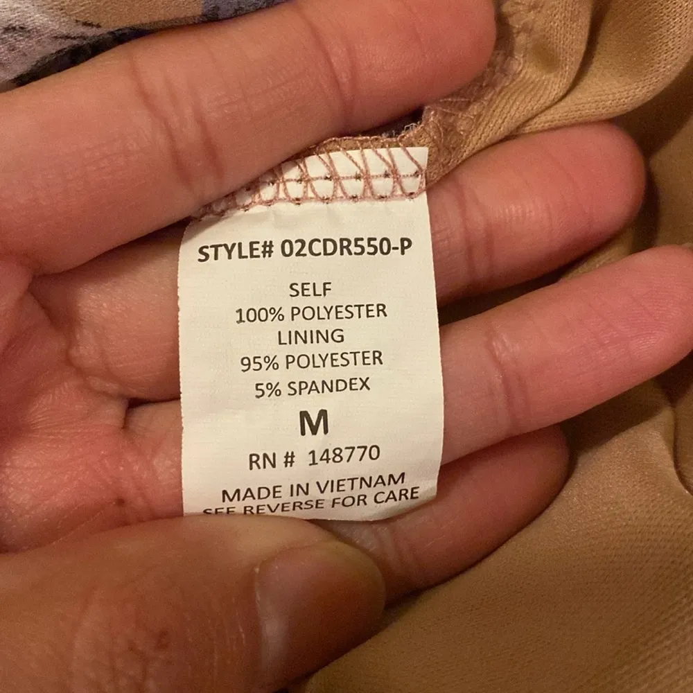 Sienna Sky Mauve w Flower Print Fishtail Dress size M - Image 5