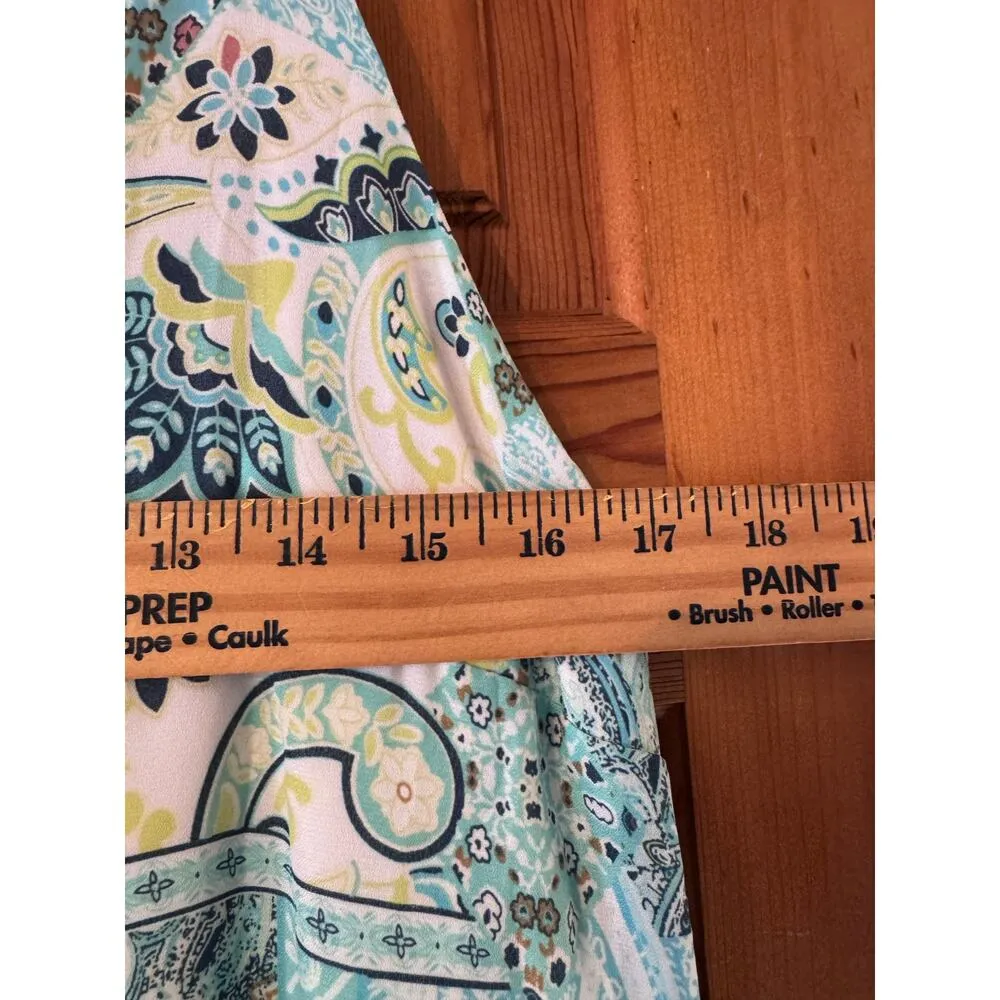 C Label Bandana print Double strap maxi sundress L Pastel western cottagecore Blue Size L - Image 5