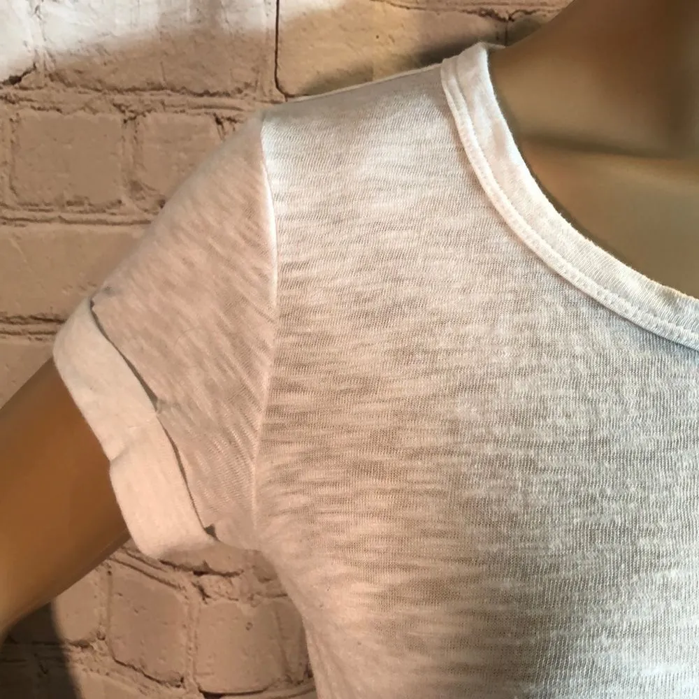 SO Relaxed Fit Tie Waist Soft White Tee Shirt S - Image 5