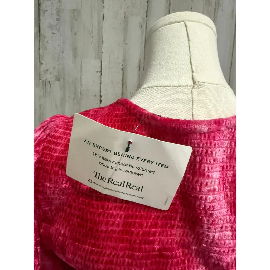 LoveShackFancy Evan Pink Tie Dye Velvet Mini Dress Size Medium - Image 7