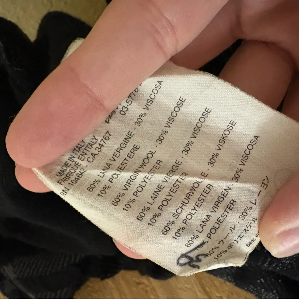 JIL SANDER Vintage Black Plaid Wool Blend‎ Sweater Size Medium - Image 5