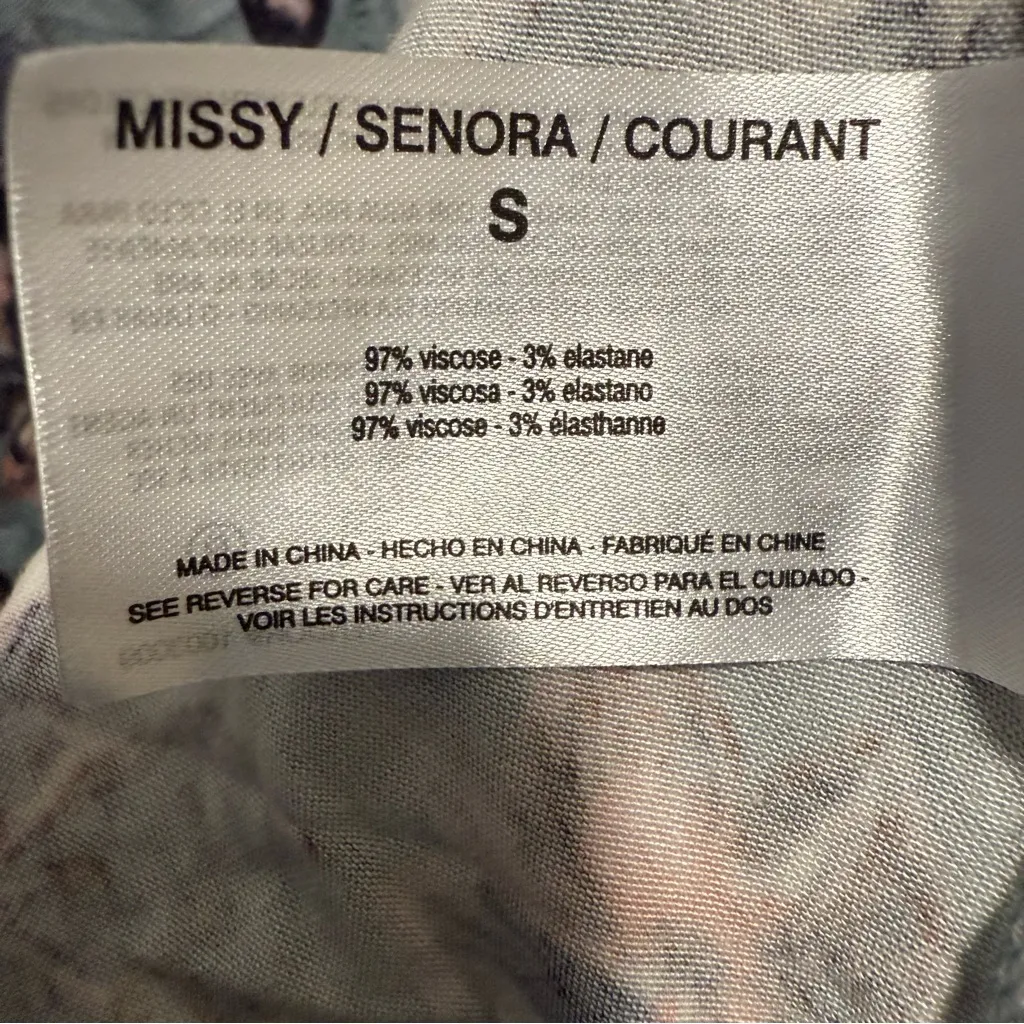 William Rast Floral Mini Dress in Blue and Pink Size Small - Image 7